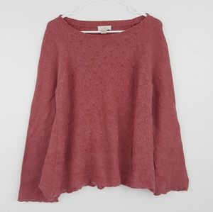 Loft Orange floral sweater